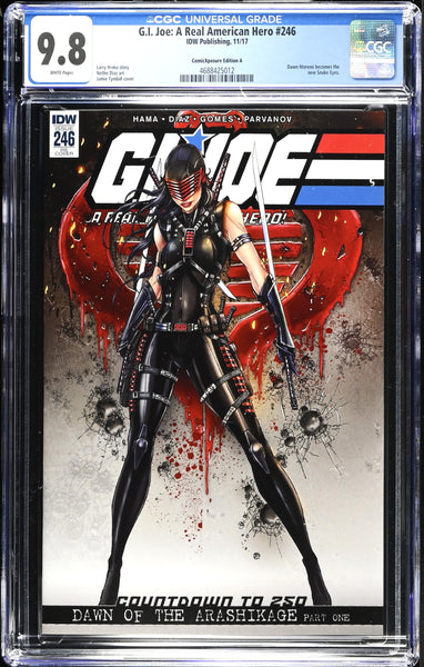 G.I. JOE 246 CGC 9.8 JAMIE TYNDALL EXCL VARIANT-A FEMALE SNAKE-EYES
