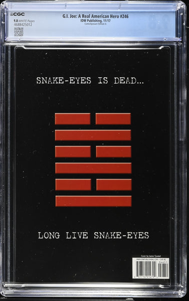 G.I. JOE 246 CGC 9.8 JAMIE TYNDALL EXCL VARIANT-A FEMALE SNAKE-EYES