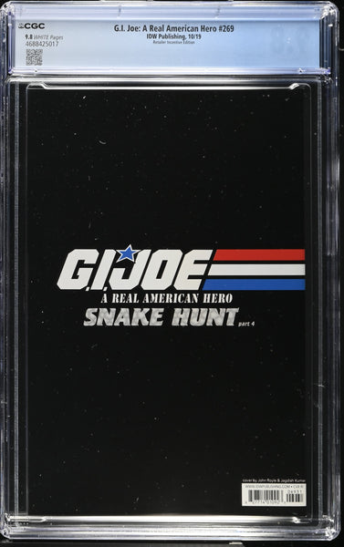 G.I. JOE #269 CGC 9.8 JOHN ROYLE 1:10 RI INCENTIVE RETAILER VARIANT GI