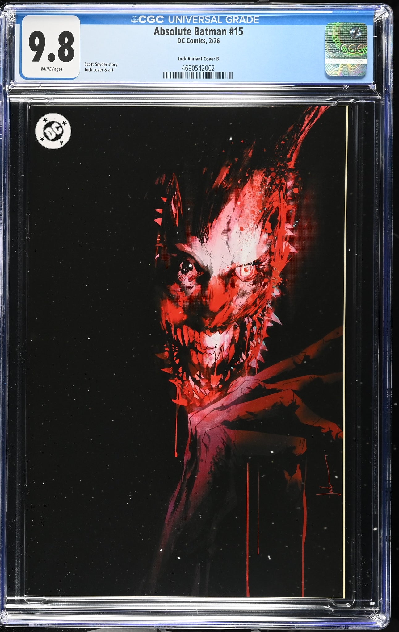 ABSOLUTE BATMAN #15 CGC 9.8 JOCK 1:50 RI VIRGIN VARIANT SCOTT