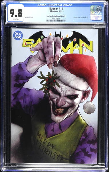 BATMAN (NEW 52) #13 CGC 9.8 BEN OLIVER EXCL CHRISTMAS JOKER VARIANT LTD 800 COPIES
