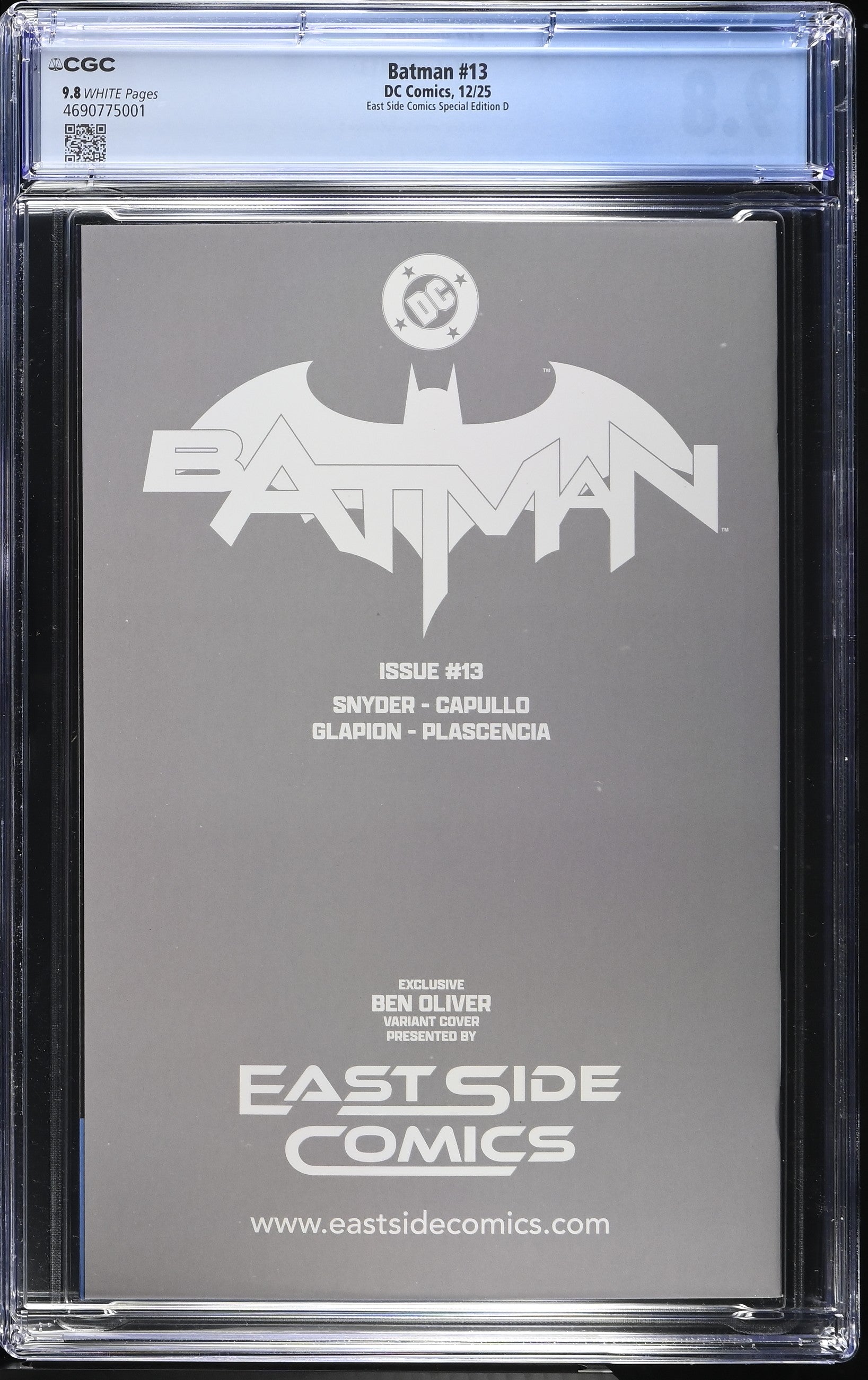 BATMAN (NEW 52) #13 CGC 9.8 BEN OLIVER EXCL CHRISTMAS JOKER