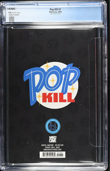 POP KILL #1 CGC 9.9 WILL JACK SEASONAL EXCL CHRISTMAS "SEXY RIBBON" VARIANT-A NOT 9.8