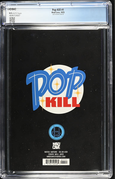 POP KILL #1 CGC 9.9 WILL JACK SEASONAL EXCL CHRISTMAS "SEXY REVEAL" VARIANT-B NOT 9.8