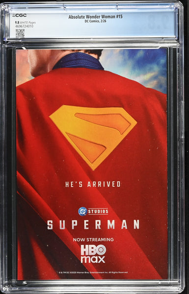 ABSOLUTE WONDER WOMAN #15 CGC 9.8 SHERMAN 1st PRINT COVER-A VARIANT BATMAN