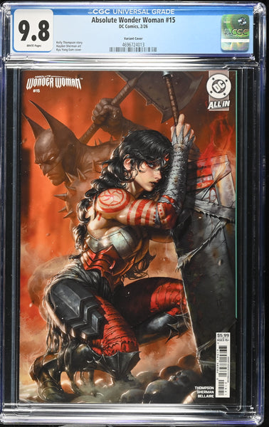 ABSOLUTE WONDER WOMAN #15 CGC 9.8 KYUYONG EOM 1st PRINT COVER-B VARIANT BATMAN