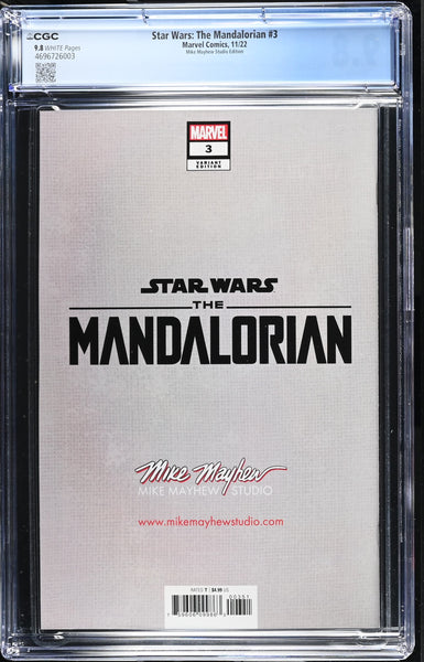STAR WARS THE MANDALORIAN #3 CGC 9.8 MIKE MAYHEW EXCL VARIANT LIMITED TO 800