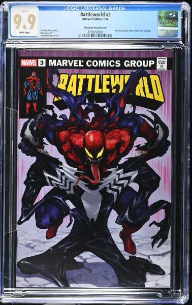 BATTLEWORLD #3 CGC 9.9 SKAN VENOM EXCL AMAZING SPIDER-MAN 238 VARIANT NOT 9.8