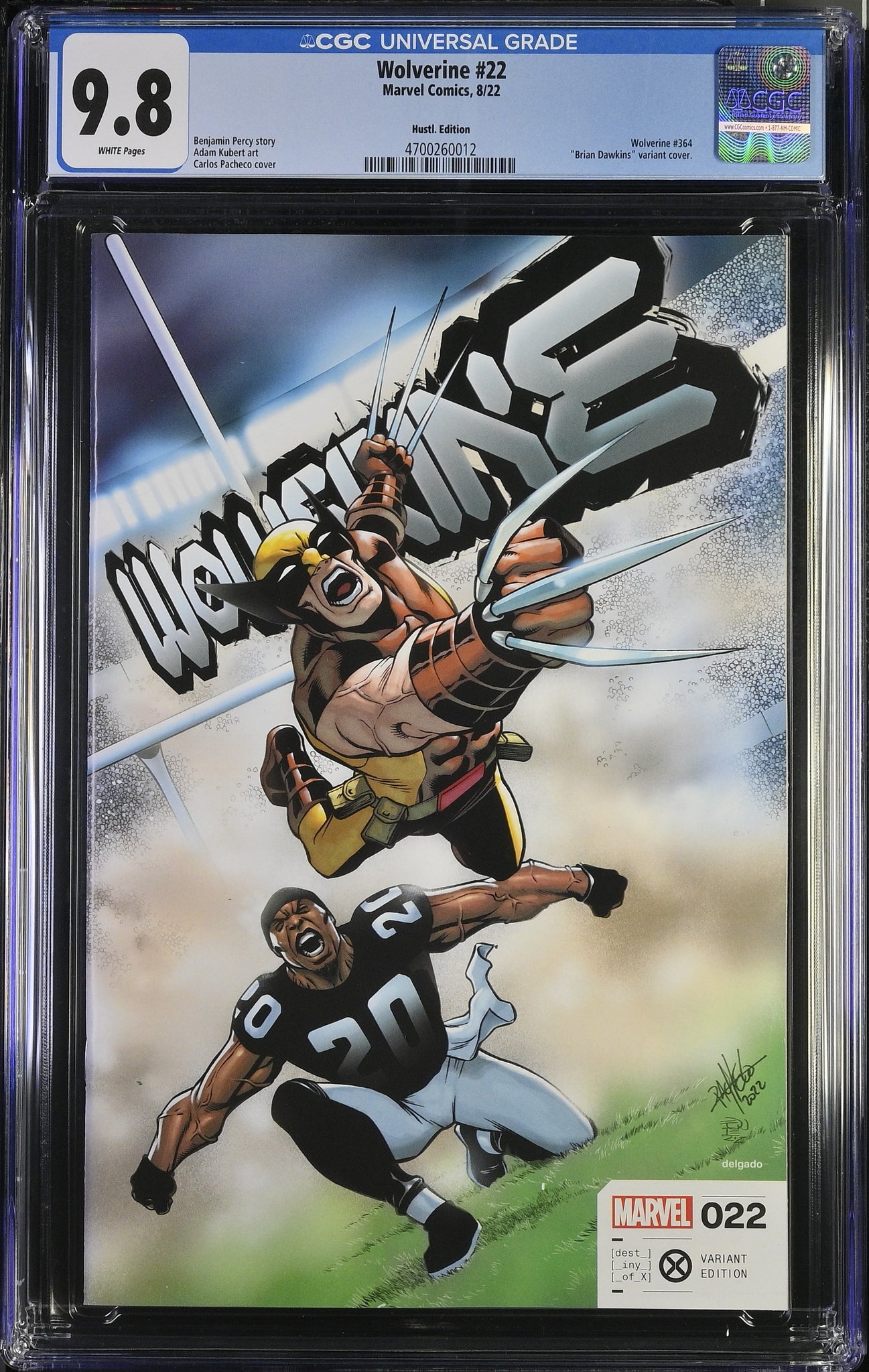 WOLVERINE 22 CGC 9.8 BRIAN DAWKINS HOF PHILADELPHIA EAGLES PACHECO
