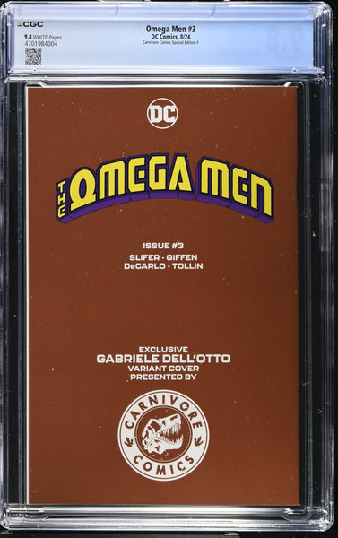 OMEGA MEN #3 CGC 9.8 GABRIELLE DELL OTTO EXCL FIRST LOBO VARIANT