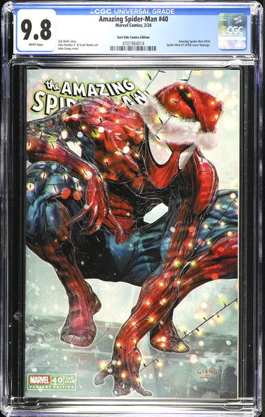 AMAZING SPIDER-MAN #40 CGC 9.8 JOHN GIANG CHRISTMAS TRADE & VIRGIN VARIANT OPTIONS