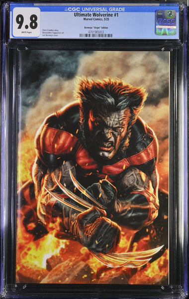 ULTIMATE WOLVERINE #1 CGC 9.8 LEE BERMEJO 1:100 RI "VIRGIN" VARIANT