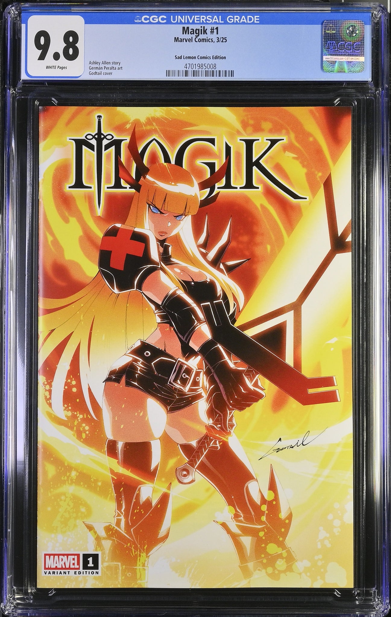MAGIK #1 CGC 9.8 GODTAIL EXCLUSIVE VARIANT LTD TO 1000 W/ COA