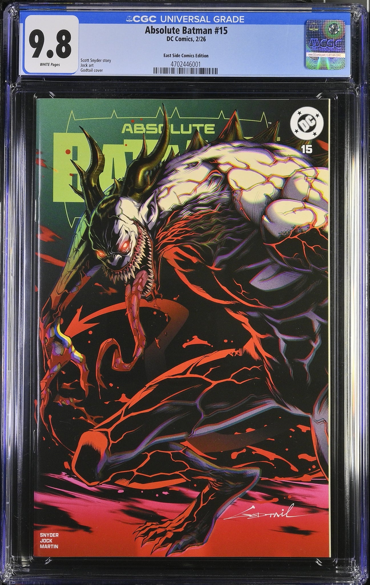 ABSOLUTE BATMAN #15 CGC 9.8 GODTAIL EXCL FIRST JOKER VARIANT