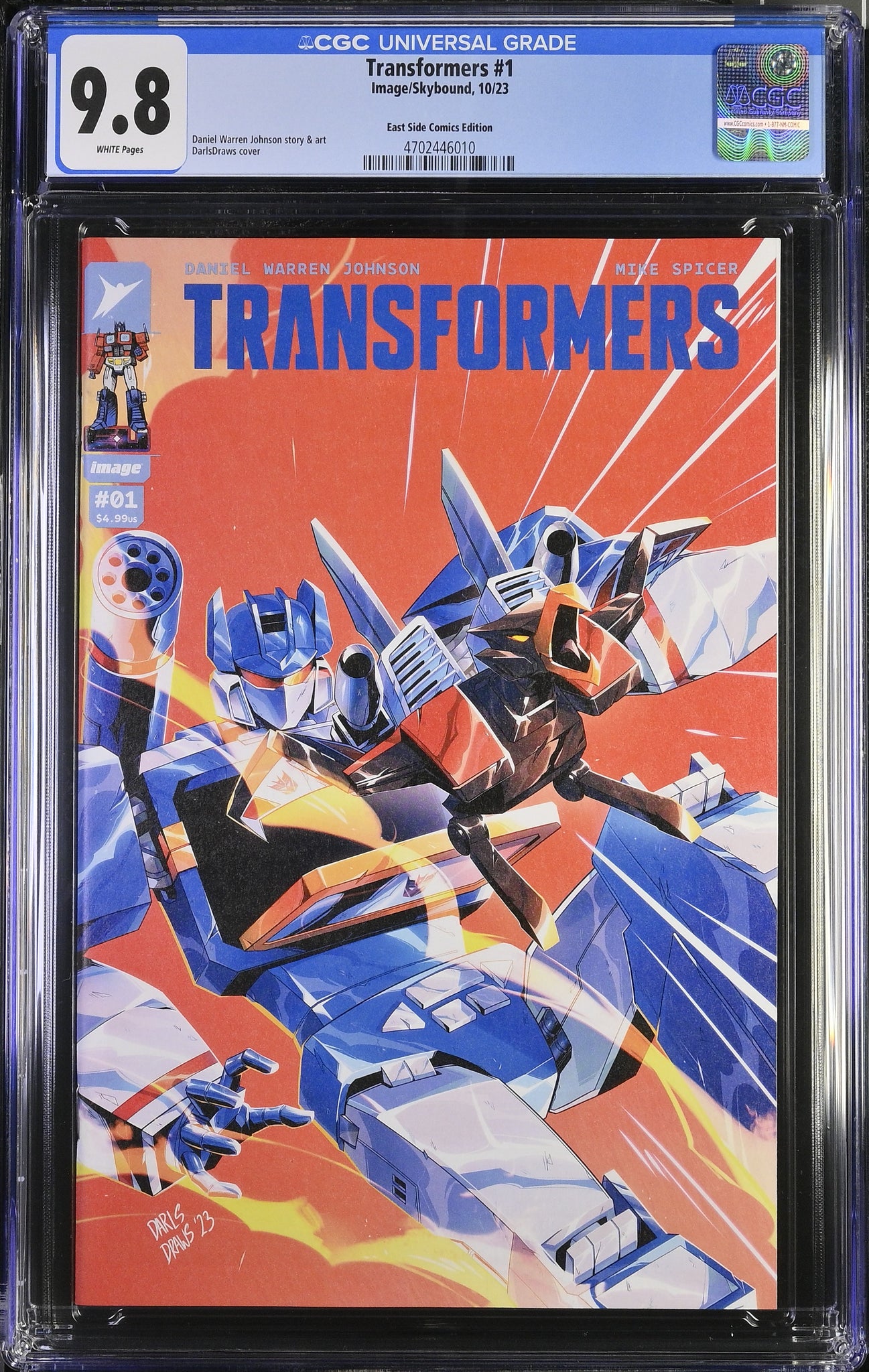 TRANSFORMERS #1 CGC 9.8 DARLSDRAWS EXCL SOUNDWAVE VARIANT LIMITED