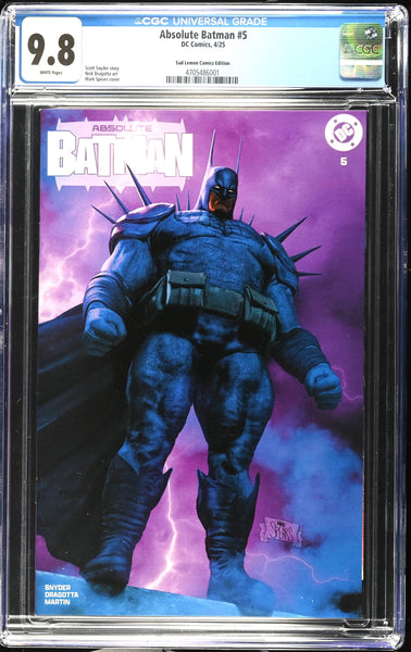 ABSOLUTE BATMAN #5 CGC 9.8 MARK SPEARS EXCL VARIANT SCOTT SNYDER