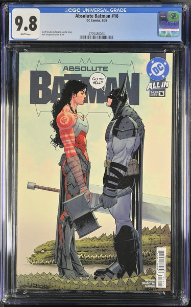 ABSOLUTE BATMAN #16 CGC 9.8 DRAGOTTA FIRST PRINT COVER-A VARIANT SCOTT SNYDER WONDER WOMAN