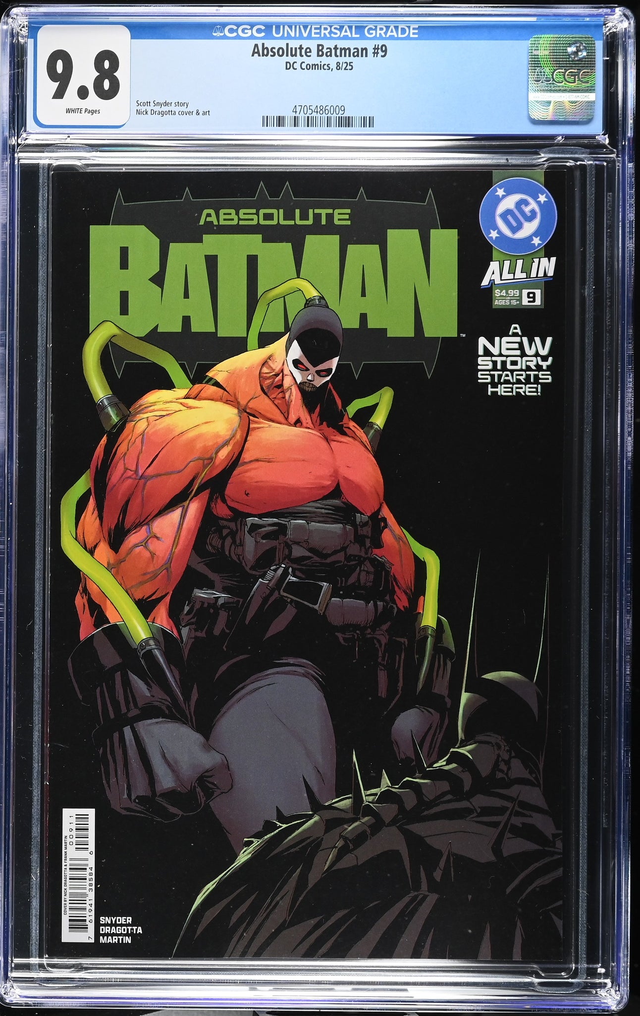 ABSOLUTE BATMAN #9 CGC 9.8 NICK DRAGOTTA FIRST PRINT COVER-A