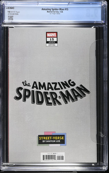 AMAZING SPIDER-MAN #15 CGC 9.8 INHYUK LEE 1:25 RI STREET VERSE VIRGIN VARIANT