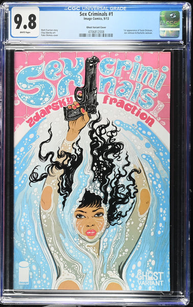 SEX CRIMINALS #1 CGC 9.8 GHOST VARIANT YOKU SHIMIZU 1st PRINT AMAZON TV SERIES!