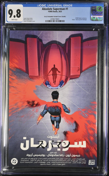ABSOLUTE SUPERMAN #1 CGC 9.8 JAVIER FERNANDEZ AKIRA HOMAGE FOMO ARABIC VARIANT