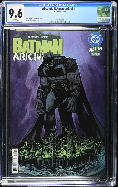 ABSOLUTE BATMAN ARK M #1 CGC 9.6 HIXSON FIRST PRINT COVER-A VARIANT DEATHSTROKE