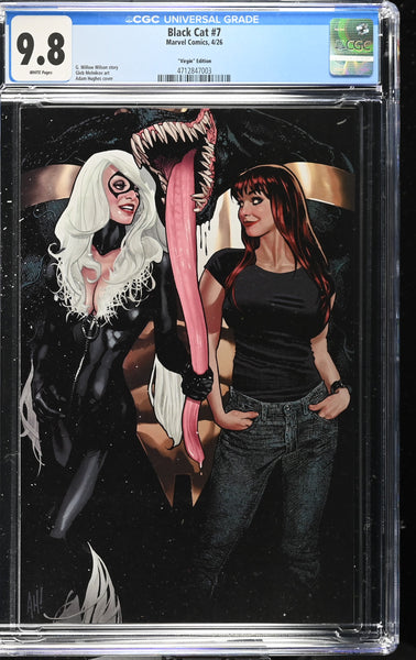 BLACK CAT #7 CGC 9.8 ADAM HUGHES 1:50 RI VIRGIN VARIANT 2026 SPIDER-MAN