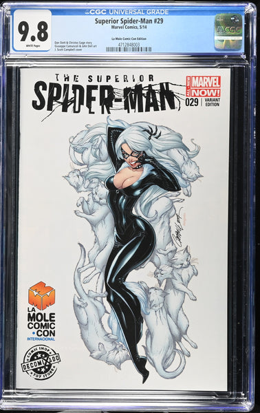 SUPERIOR SPIDER-MAN #29 CGC 9.8 J SCOTT CAMPBELL LA MOLE EXCL VARIANT