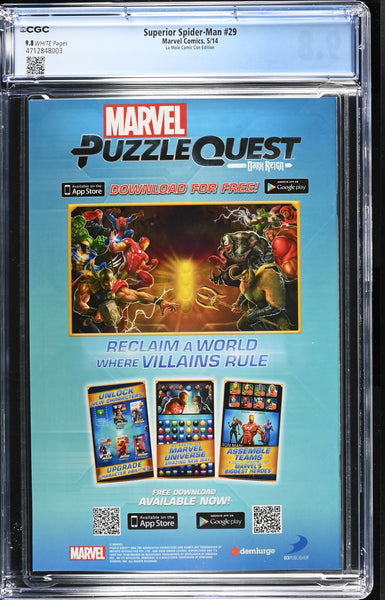 SUPERIOR SPIDER-MAN #29 CGC 9.8 J SCOTT CAMPBELL LA MOLE EXCL VARIANT
