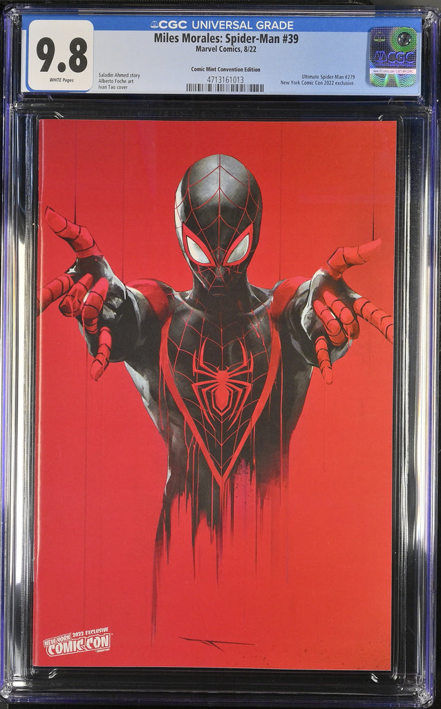 MILES MORALES: SPIDER-MAN #39 CGC 9.8 IVAN TAO NYCC RED VIRGIN