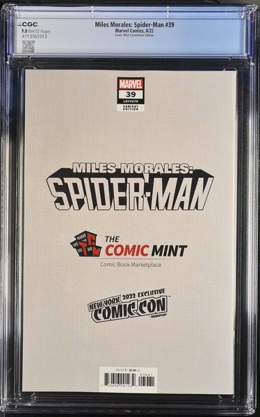 MILES MORALES: SPIDER-MAN #39 CGC 9.8 IVAN TAO NYCC RED VIRGIN VARIANT-C