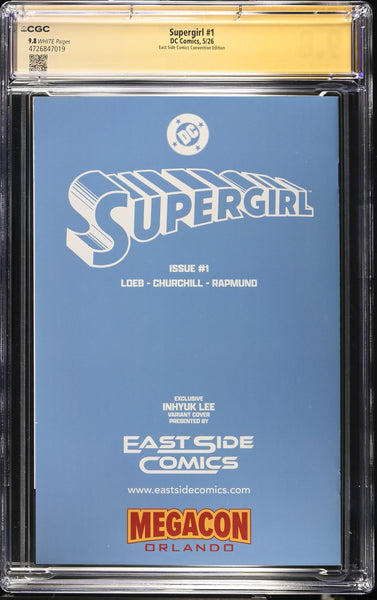 SUPERGIRL #1 CGC SS 9.8 INHYUK LEE SIGNED MEGACON 2026 EXCL MOVIE POSTER HOMAGE VIRGIN VARIANT LTD 450