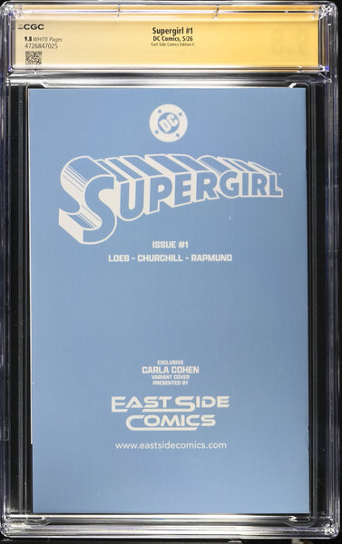 SUPERGIRL #1 CGC SS 9.8 CARLA COHEN SIGNED EXCL FULL BODY VIRGIN VARIANT-B