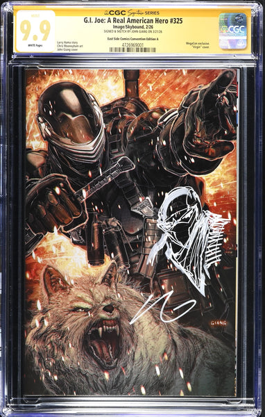 G.I. JOE #325 CGC SS 9.9 JOHN GIANG REMARK SIGNED MEGACON EXCL SNAKE-EYES VARIANT NOT 9.8