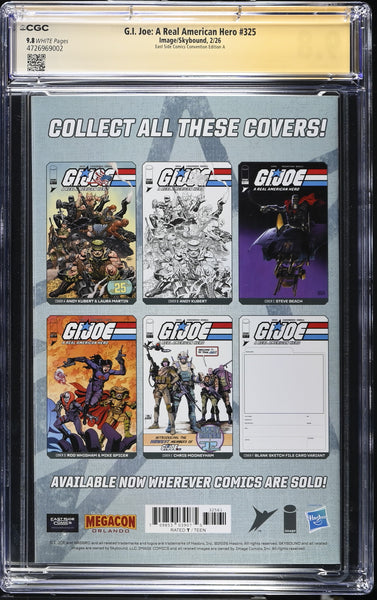 G.I. JOE #325 CGC SS 9.8 JOHN GIANG REMARK SIGNED MEGACON EXCL SNAKE-EYES VARIANT