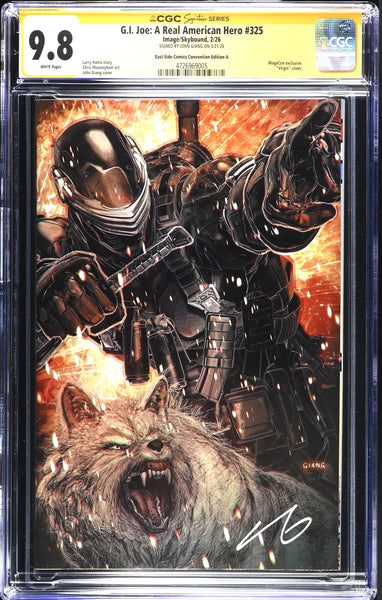 G.I. JOE #325 CGC SS 9.8 JOHN GIANG SIGNED MEGACON EXCL SNAKE-EYES VARIANT