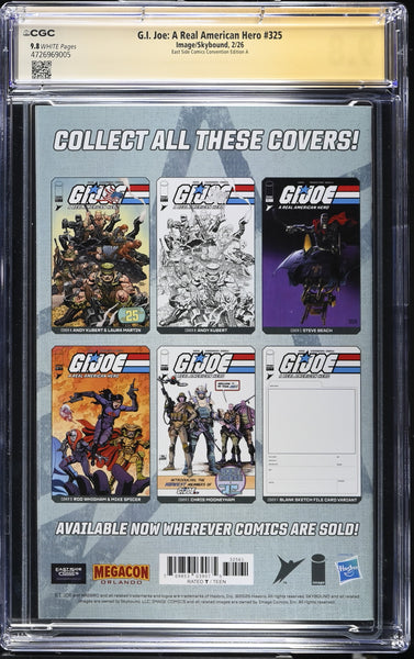 G.I. JOE #325 CGC SS 9.8 JOHN GIANG SIGNED MEGACON EXCL SNAKE-EYES VARIANT