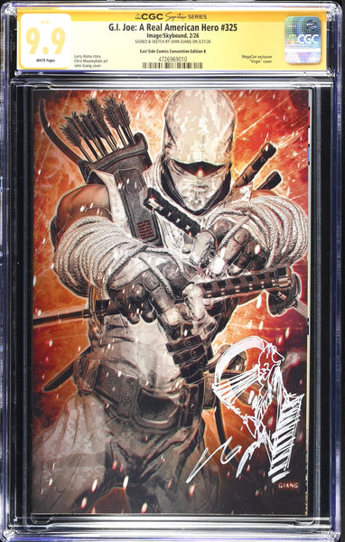 G.I. JOE #325 CGC SS 9.9 JOHN GIANG REMARK SIGNED MEGACON EXCL STORM SHADOW VARIANT NOT 9.8