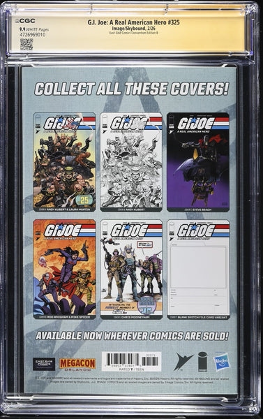 G.I. JOE #325 CGC SS 9.9 JOHN GIANG REMARK SIGNED MEGACON EXCL STORM SHADOW VARIANT NOT 9.8