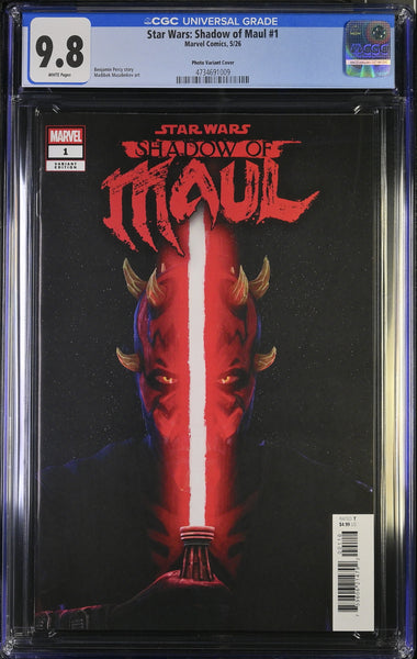 STAR WARS SHADOW OF MAUL #1 CGC 9.8 DARTH MAUL 1:10 RI PHOTO VARIANT TV SHOW PREQUEL