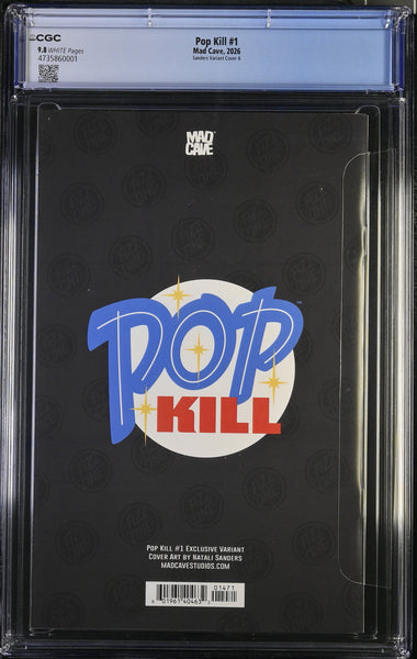 POP KILL VALENTINES SPECIAL #1 CGC 9.8 NATALI SANDERS EXCL VARIANT LTD 500
