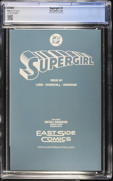 SUPERGIRL #1 (2005) CGC 9.8 NATALI SANDERS EXCL MICHAEL TURNER "HOMAGE" VIRGIN VARIANT