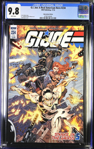 G.I. JOE #234 CGC 9.8 JOHN ROYLE SNAKE-EYES STORM SHADOW SUBSCRIPTION VARIANT