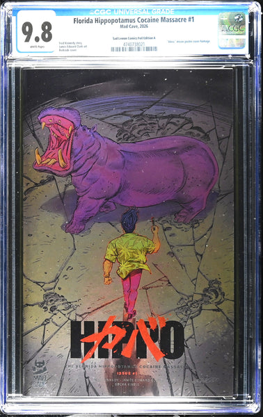 FLORIDA HIPPOPOTAMUS COCAINE MASSACRE #1 CGC 9.8 EXCL AKIRA FOIL VARIANT LTD 100