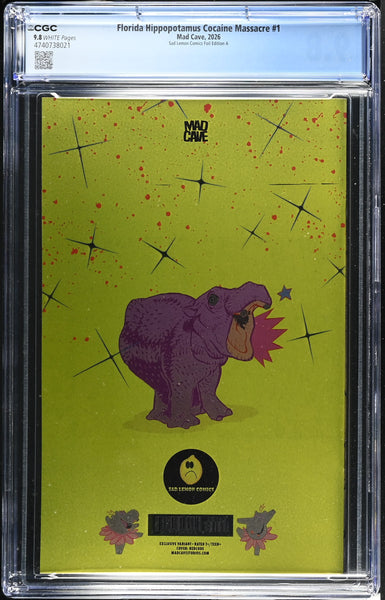 FLORIDA HIPPOPOTAMUS COCAINE MASSACRE #1 CGC 9.8 EXCL AKIRA FOIL VARIANT LTD 100