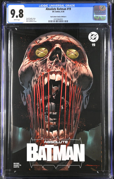 ABSOLUTE BATMAN #19 CGC 9.8 RAFA SANDOVAL EXCL TRADE VARIANT-A FIRST SCARECROW