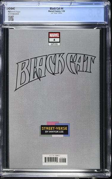BLACK CAT #4 CGC 9.8 INHYUK LEE 1:50 RI STREET-VERSE VIRGIN VARIANT 2026 SPIDER-MAN