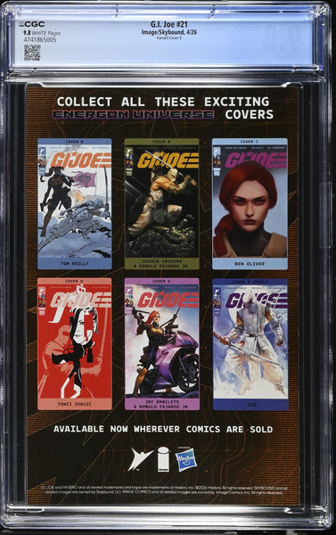G.I. JOE #21 CGC 9.8 JAY ANACLETO 1:50 RI VARIANT COVER-E STORM SHADOW RARE