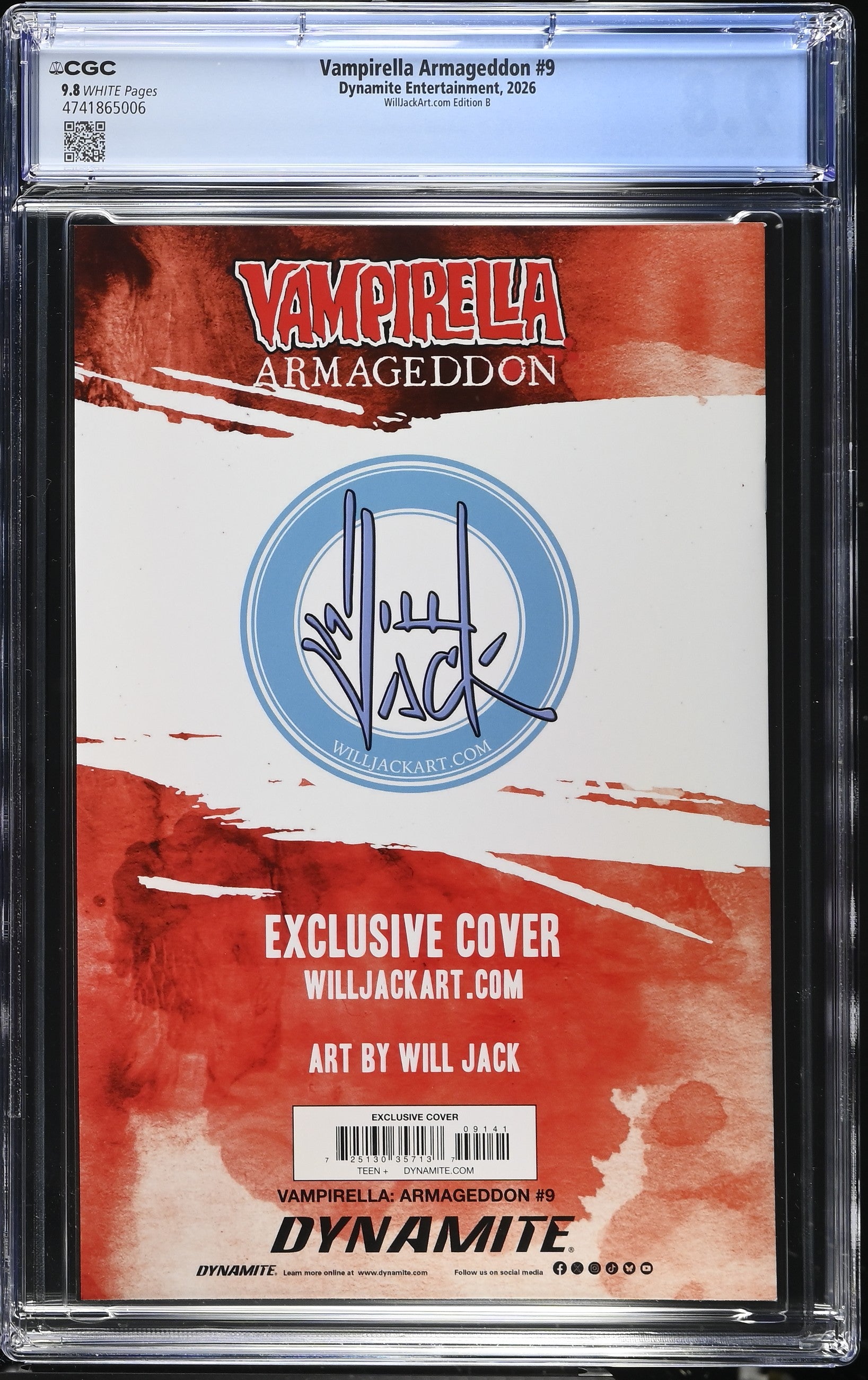 VAMPIRELLA ARMAGEDDON #9 CGC 9.8 WILL JACK STORE EXCL BLACK