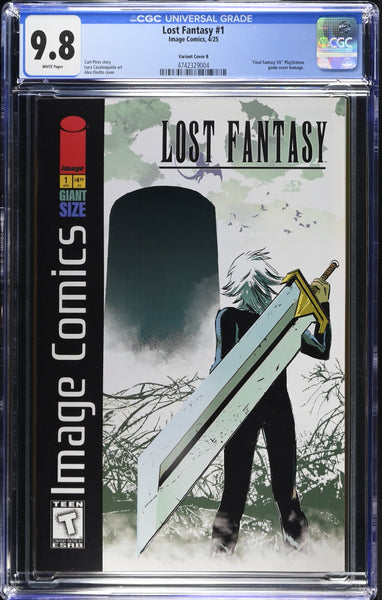 LOST FANTASY #1 CGC 9.8 DIOTTO VARIANT-B 1ST PRINT FINAL FANTASY VII HOMAGE